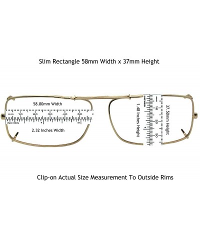 Rimless Slim Rectangle Non Polarized Yellow Lens Clip on Sunglasses - Pewter-non Polarized Yellow Lens - CL189OM9KRZ $18.04