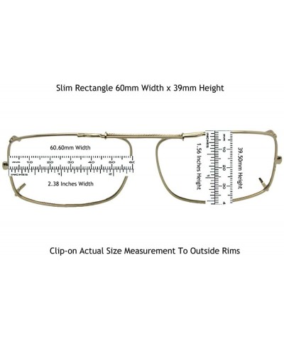 Rimless Slim Rectangle Non Polarized Yellow Lens Clip on Sunglasses - Pewter-non Polarized Yellow Lens - CL189OM9KRZ $18.04