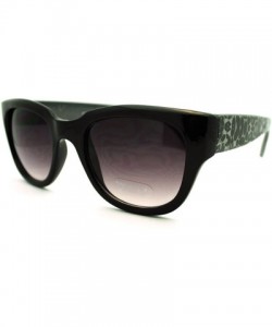 Square Womens Sunglasses Chic Square Cateye Animal Print Frame - Black - CK11FDG6S77 $10.32