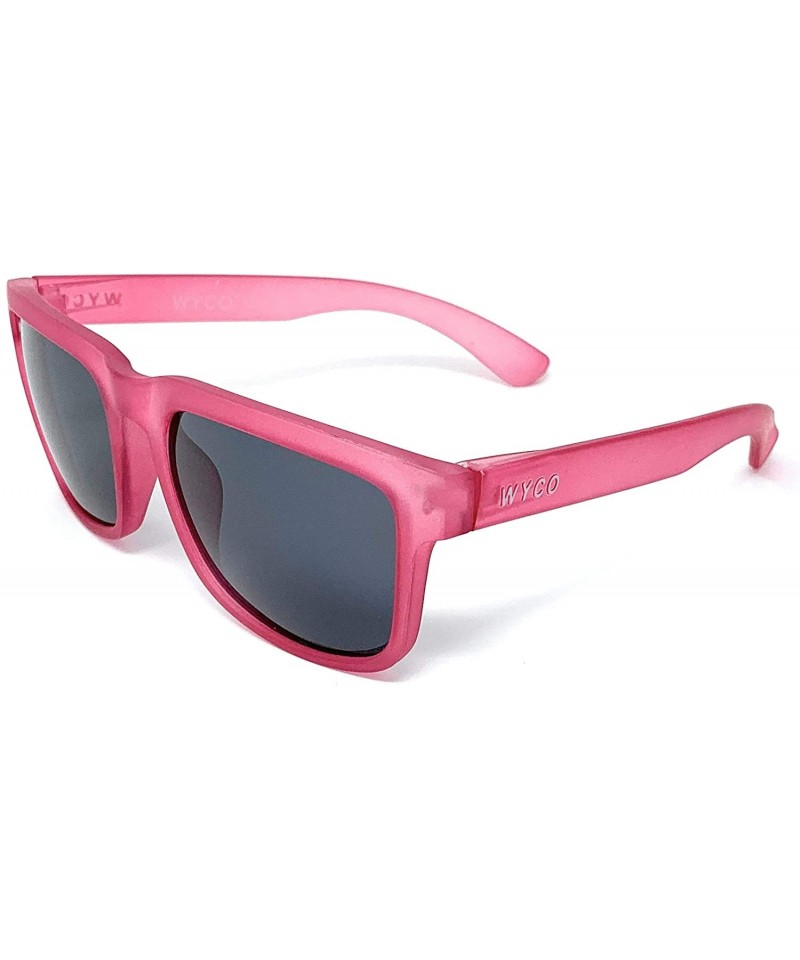 Polarized Sunglasses with UV400 Protection for Men and Women - Colorful  Frosted Frame Sunglasses - Dark Pink - CL18T9RKA5T