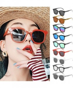 Oversized Unisex Classic Polarized Sunglasses Mirrored Lens Lightweight Oversized Glasses - Red - C218RZYTQS2 $9.60