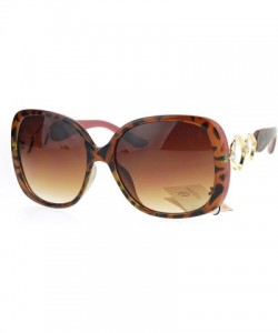 Butterfly Womens Oversized Rhinestone Bling Arm Diva Butterfly Sunglasses - Tortoise Brown - CL12NU2UU49 $8.31