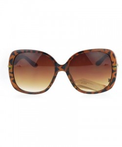 Butterfly Womens Oversized Rhinestone Bling Arm Diva Butterfly Sunglasses - Tortoise Brown - CL12NU2UU49 $8.31