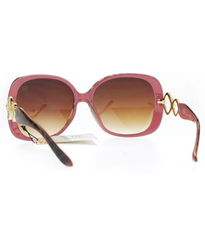 Butterfly Womens Oversized Rhinestone Bling Arm Diva Butterfly Sunglasses - Tortoise Brown - CL12NU2UU49 $8.31