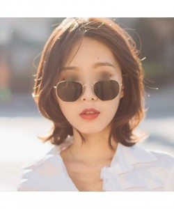 Square Women Retro Polygonal Tinted Color Lens Sunglasses Cute Sexy Eye Vintage Pink Lenses Square Sun Glasses - Blue1 - CL19...