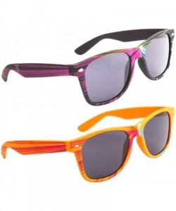 Wayfarer 2 Pair HQL Miami Fancies by Sojayo - 1 Sojayo-xbright Neon Orange & 1 Black (2 Pack) - CS18D60XQHM $9.93