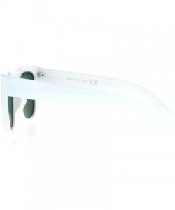 Rectangular Vintage Style Glass Lens Rectangular High Point Plastic Sunglasses - White Green - CS129SXCPFT $10.03