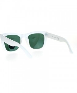 Rectangular Vintage Style Glass Lens Rectangular High Point Plastic Sunglasses - White Green - CS129SXCPFT $10.03