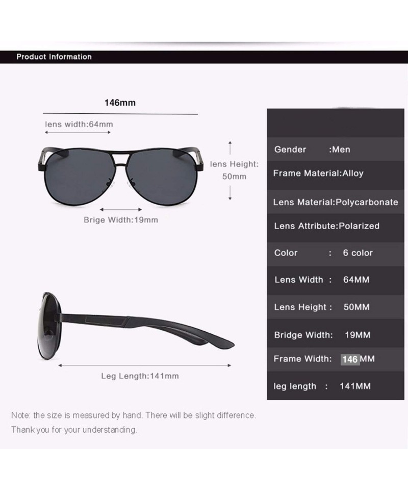Mens Glasses Polarized Sunglasses Male Driver's Goggles Mirror Sun Metal  Frame - Silver Silver - CC19856G33C