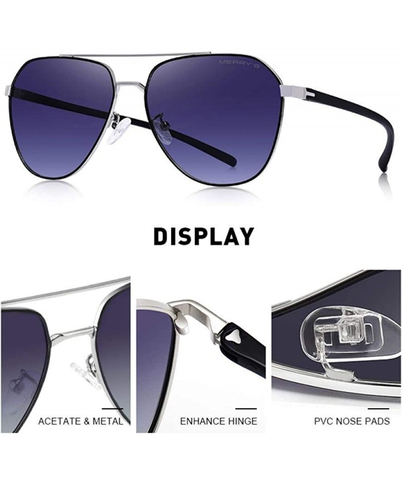 * Classic Aviation Men Sunglasses Brand Design Alloy Frame Pilot Polarized  Sun Glasses For Driving Male Black