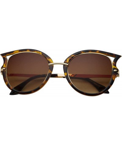 Cat Eye Women's Oversized Pointed Cat Eye Sunglasses - Tortoise - C912JXOMNFZ $16.06