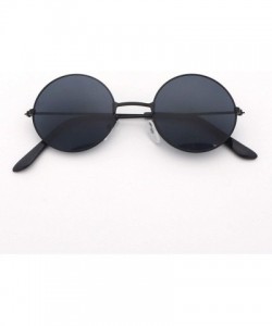 Round Women Sunglasses Round Men Retro Metal Frame Vintage Luxury Mirror Tiny Female Lens Sun Glasses - 1 - CI198ZODX45 $26.31