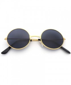 Round Women Sunglasses Round Men Retro Metal Frame Vintage Luxury Mirror Tiny Female Lens Sun Glasses - 1 - CI198ZODX45 $26.31