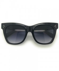 Square Womens Oversized Fashion Sunglasses Big Flat Square Frame0 UV Production Eye Glass - Black - CS18I2OL5YA $8.34