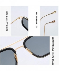 Oversized Glasses Vintage Aviator Sunglasses Classic - Yellow - CP18WQ752D5 $15.91