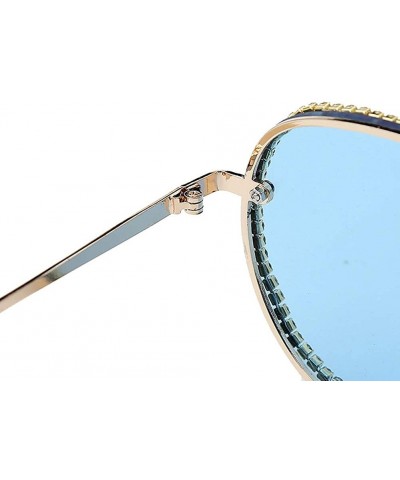 Sport Metal Handmade Chain Bee Sunglasses Fashion Sun Visor - 6 - C1190OCG58U $27.52