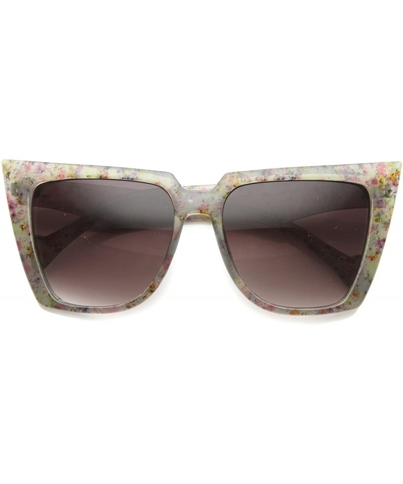 Butterfly Women's Square Frame Speckled Butterfly Cat Eye Sunglasses 56mm - Grey / Lavender - C2124K9H51F $8.03