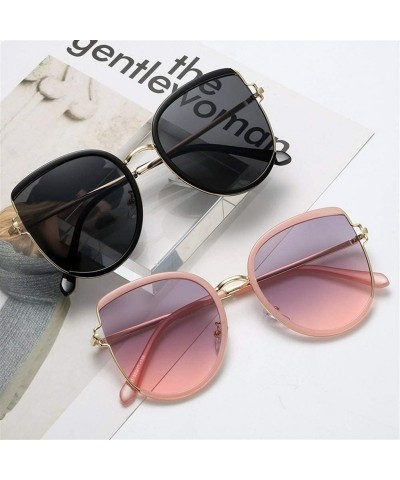 Cat Eye Women Cat Eye Sunglasses Oversized Sun Glasses Female Shades Gradient Lens - C1grey - CS19037WEH6 $9.23