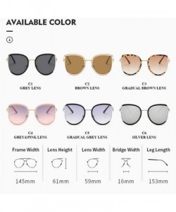 Cat Eye Women Cat Eye Sunglasses Oversized Sun Glasses Female Shades Gradient Lens - C1grey - CS19037WEH6 $9.23