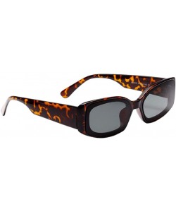 Square Square Frame Sunglasses Trendy Stylish Designer Shades For Unisex - Amber - C018A9DZUUX $10.08