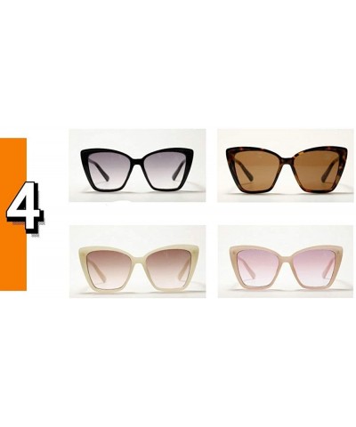 Rectangular Colorful loepard sunglasses eyewear oversized - Black - CE198GCT8OR $15.65