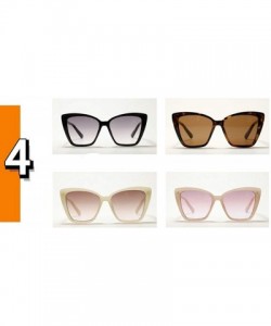 Rectangular Colorful loepard sunglasses eyewear oversized - Black - CE198GCT8OR $15.65