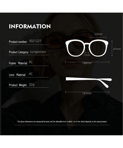 Rectangular Colorful loepard sunglasses eyewear oversized - Black - CE198GCT8OR $15.65