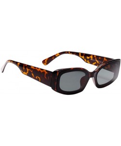 Square Square Frame Sunglasses Trendy Stylish Designer Shades For Unisex - Amber - C018A9DZUUX $10.08