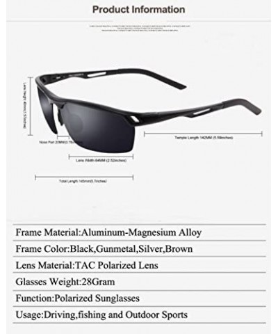 Sport Sports Sunglasses Drive Polarized Sunglasses HD Outdoor Glasses - Gun Gray Color - CX183AXXALH $40.63