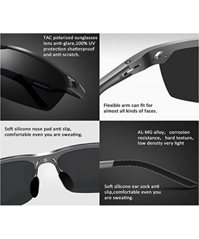 Sport Sports Sunglasses Drive Polarized Sunglasses HD Outdoor Glasses - Gun Gray Color - CX183AXXALH $40.63