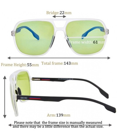 Oversized Lightweight Sunglasses Polarizing Women SH2002 - Black Frame - CZ193UALALT $14.18