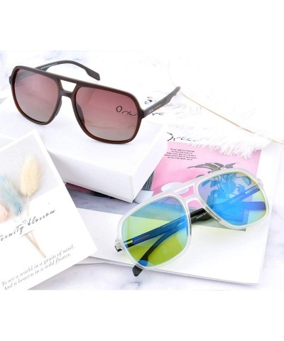 Oversized Lightweight Sunglasses Polarizing Women SH2002 - Black Frame - CZ193UALALT $14.18