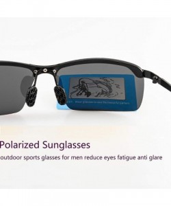 Rimless Polarized Sunglasses Protection Outdoor Classic - 1black Glasses - C618L3UEZHA $7.56