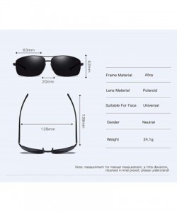 Aviator Polarizing sunglasses Metal polarizing sunglasses - B - CF18QCC6CIL $24.38