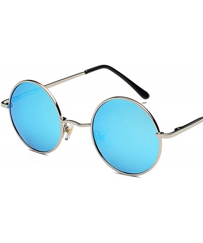 Shield Women Retro Classic Round Polarized Sunglasses Fashion Men Luxury Vintage Metal Frame Mirrors Sun Glasses - 3 - CJ198Z...