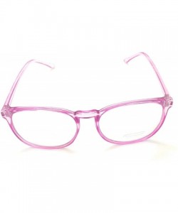 Square Unisex Stylish Square Non-prescription Eyeglasses Glasses Horn Rimmed Clear Lens Eye Glasses Eyewear - Purple - CY18R6...