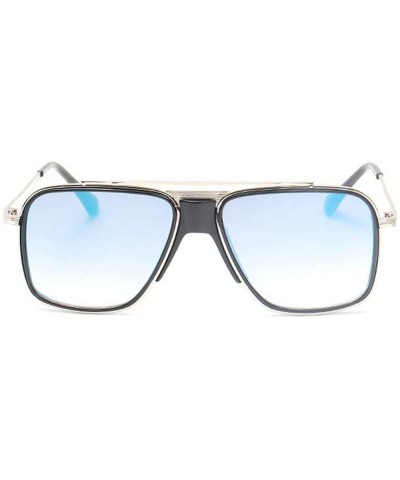 Goggle Fashion Sunglasses Ladies Trend Sunglasses Tide Box Thick Nose Sunglasses Mens Goggle - Ice Blue - CF18XAWWZA6 $14.13