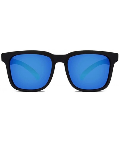 Square Unbreakable Frame Polarized Sunglasses Men Classic Flexible Fishing Glasses - Blue - CU197AR3R8A $10.89