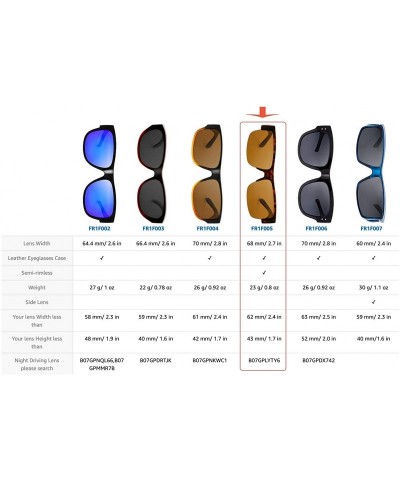 Oversized High definition Polarized Wrap Around Semi-rimless Sunglasses for Prescription Glasses - Gift Box Package - CY18HQ7...