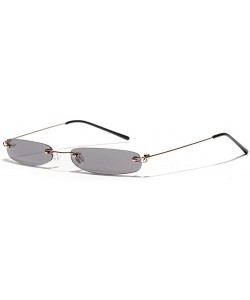Rimless Small Sunglasses Summer Sun Glasses For Men Women Red Blue Black  Shades Sunglasses Eyewear - 8 - C718Y8AD02T