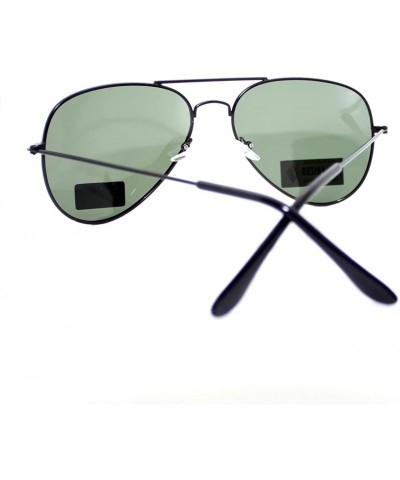 Aviator Polarized Lens Aviator Sunglasses Thin Metal Frame Classic Aviators - Black - CF11V1S7LD1 $7.39