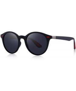 Aviator DESIGN Men Women Classic Retro Rivet Polarized Sunglasses TR90 Legs C01 Black - C02 Matte Black - C318XE085Y2 $11.24