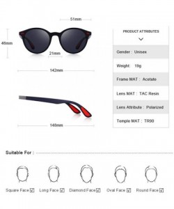 Aviator DESIGN Men Women Classic Retro Rivet Polarized Sunglasses TR90 Legs C01 Black - C02 Matte Black - C318XE085Y2 $11.24