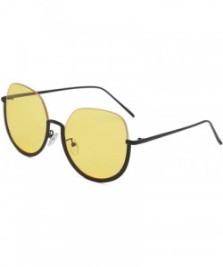 Oversized Fashion Man Women Irregular Shape Sunglasses Glasses Vintage Retro Style 2019 Fashion - Yellow - CY18TH7E55M $7.16