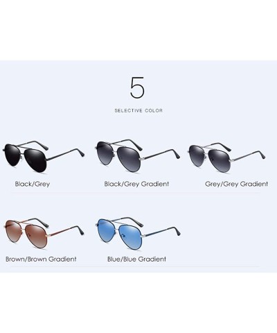 Aviator Sunglasses Men's Polarizing Sunglasses Classic Toad Lens Polarizing Sunglasses Driving - A - C418QR77KGY $28.30