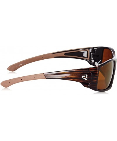 Sport Trapper R865-004 Wrap Sunglasses - Demi - C812F0ZMLG7 $51.96