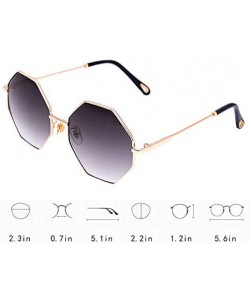 Square Color Lens Sunglasses Stylish Sunnies Eyewear Metal Sunglasses - C - Grey - CN18OTOEM8L $11.47