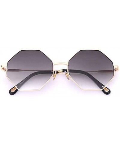 Square Color Lens Sunglasses Stylish Sunnies Eyewear Metal Sunglasses - C - Grey - CN18OTOEM8L $11.47