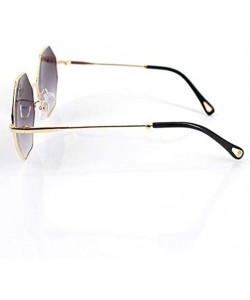 Square Color Lens Sunglasses Stylish Sunnies Eyewear Metal Sunglasses - C - Grey - CN18OTOEM8L $11.47