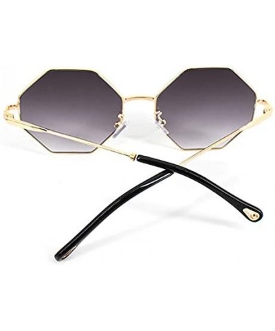 Square Color Lens Sunglasses Stylish Sunnies Eyewear Metal Sunglasses - C - Grey - CN18OTOEM8L $11.47